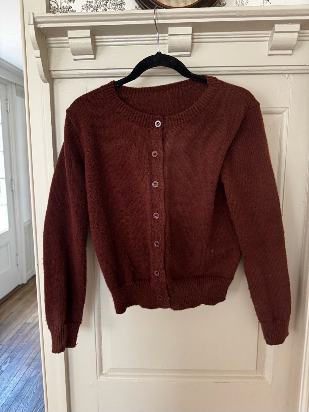 Classic Women's Knit Button-Up Cardigan Sweater - Brown